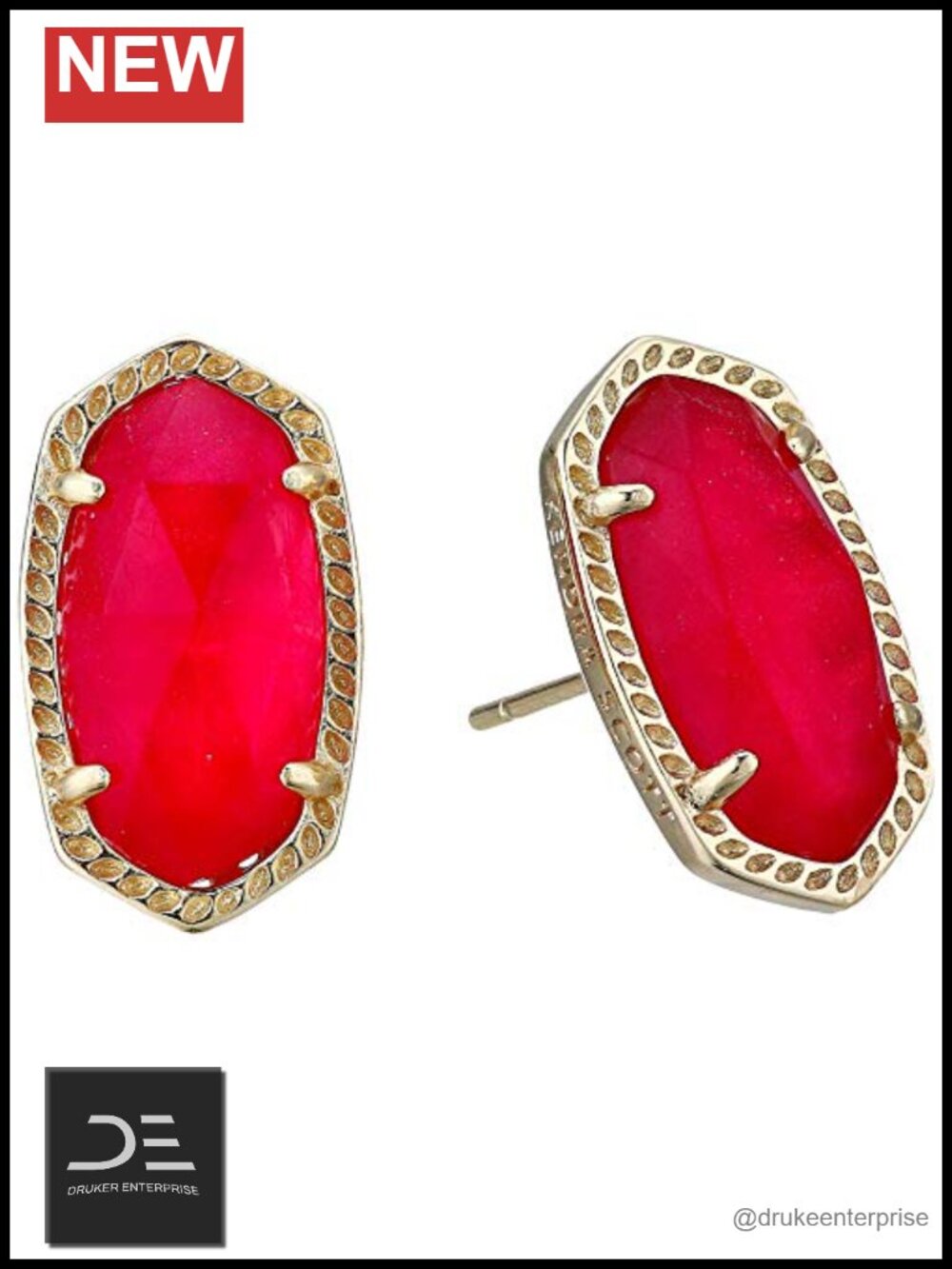 Kendra Scott Ellie Gold Plated Brass Stud Earrings